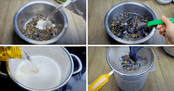 Bắt đầu pha nước trà hoa đậu biếc